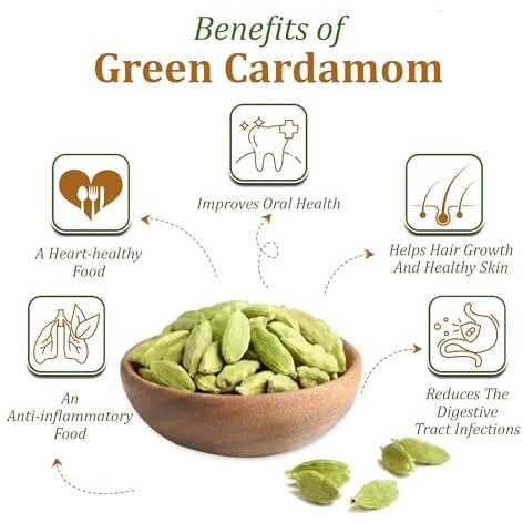 Natureland Organics Green Cardamom 75 Gm - Organic Hari Elaichi