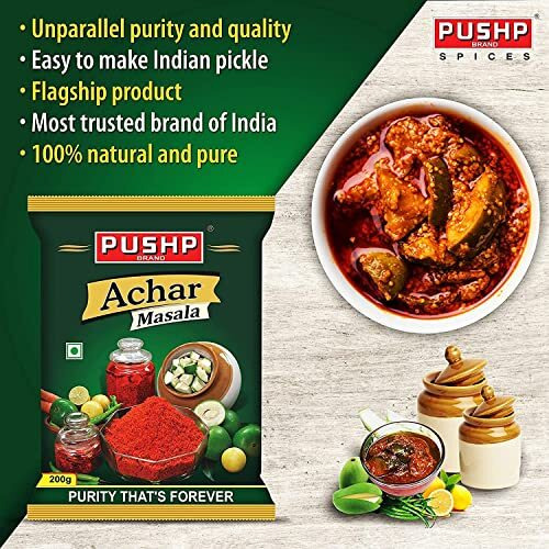 Pushp Brand Achar Masala Pouch (500gm Pack) (Pack of 5)