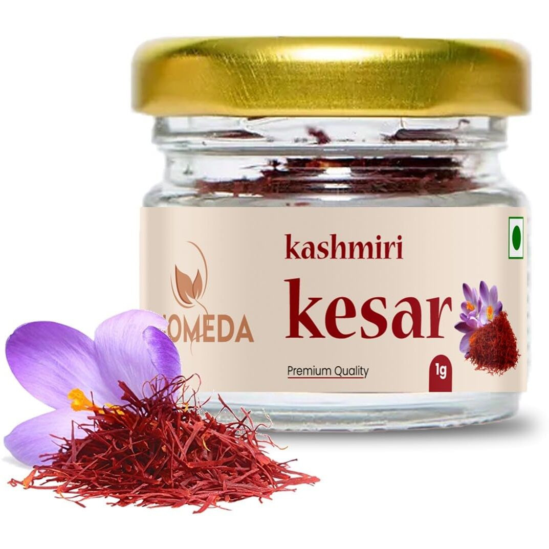 Homeda Kesar Saffron Original 1g / Pure Saffron Original Kashmiri | Kumkuma Puvvu, Keshar Safron, Kungumapoo for pregnant women, Kasar, Kumkumapoovu, Keser, Kaser, Kesor, Certified Grade A 1 gm