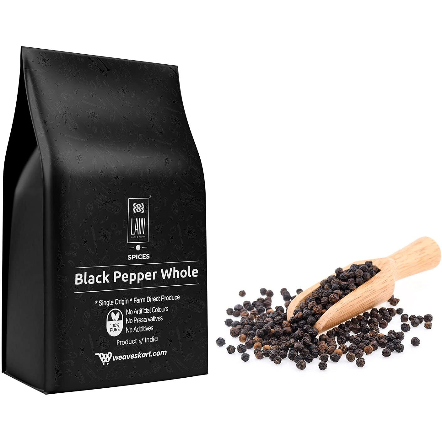looms & weaves - Malabar Black Pepper (Homestead Produce) - 500 gm