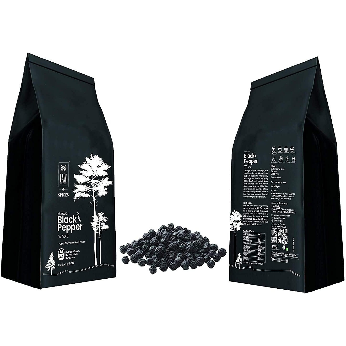 looms & weaves - Malabar Black Pepper (Homestead Produce) - 400 gm