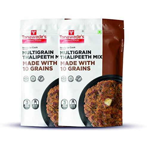 Tanawades Smart Food Instant Multigrain Thalipeeth Mix, Ready to Cook, Home Food with Hand Picked Flavours, Pack of 2