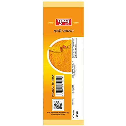 Pushp Brand Turmeric Powder Pouch (1kg Pack of 1)