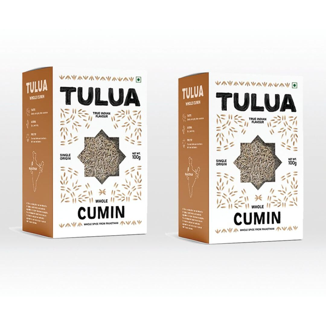 Tulua Whole Cumin Seeds (Jeera) -100gm Each Pack of 2 | Natural and Organic Zeera | Chemical Free & Pesticides Free | Pure and Fresh Indian Spices