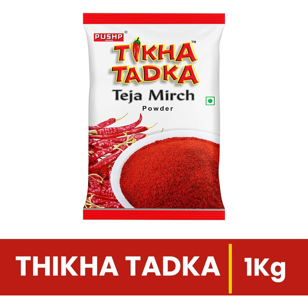 Pushp Brand Chilli Powder Spicy Red Chilli Powder (Tikha Tadka) (1 KG)