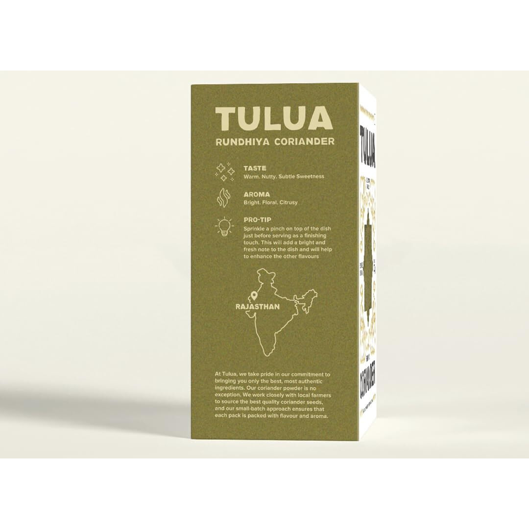 Tulua Coriander Premium Powder (Dhaniya) - 100gm Each Pack of 3 | Naturally Processed and Grounded with Natural Oils | 100% Natural and Organic | Made with Freshest Coriander Seeds
