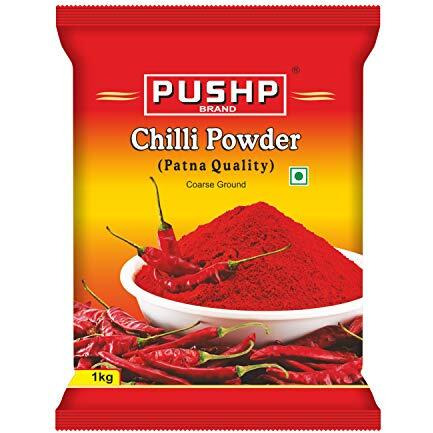 Pushp Brand Coarse Ground Red Chilli Powder Mirchi powder (1kgPack of 1)