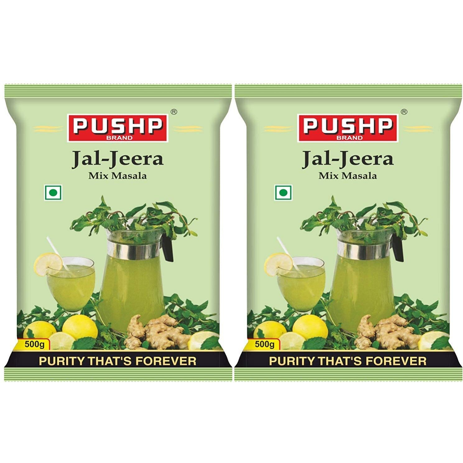Pushp Brand Jal Jeera Masala Powder (500G In Each) (Pack Of 2)