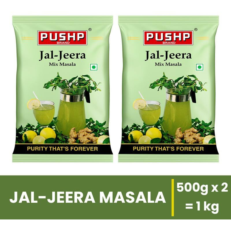 Pushp Brand Jal Jeera Masala Powder (500G In Each) (Pack Of 2)