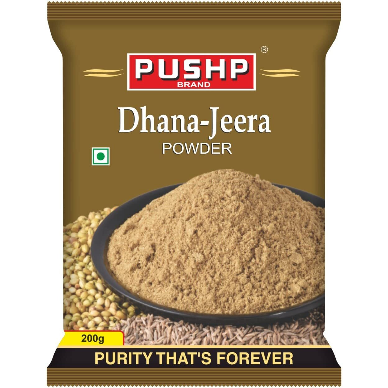 Pushp Brand Dhana Jeera Powder Pouch (Pack of 1, 200g pack) (Pack of 1)