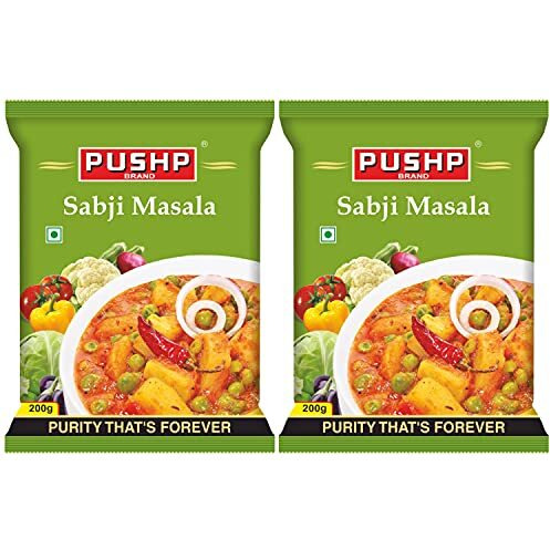 Pushp Brand Sabji Masala Pouch (Pack of 2, 200g in each pack)