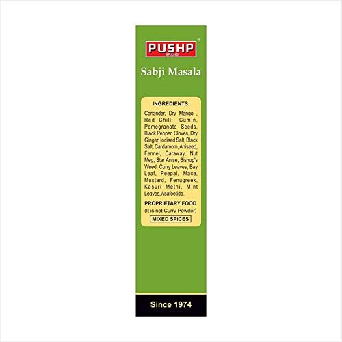 Pushp Brand Sabji Masala Pouch (Pack of 2, 200g in each pack)