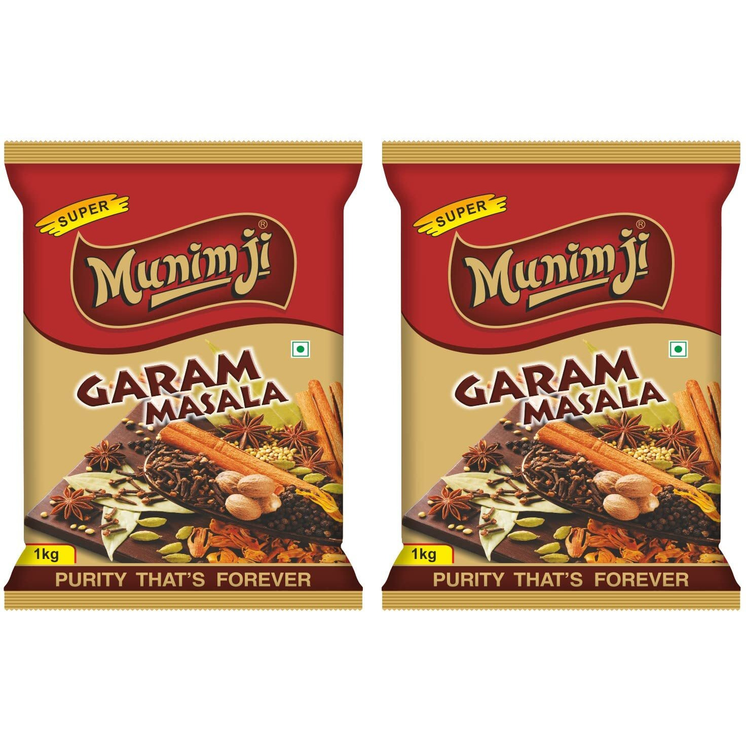 Pushp Brand Munimji Garam Masala Powder (1kg) (Pack of 2)