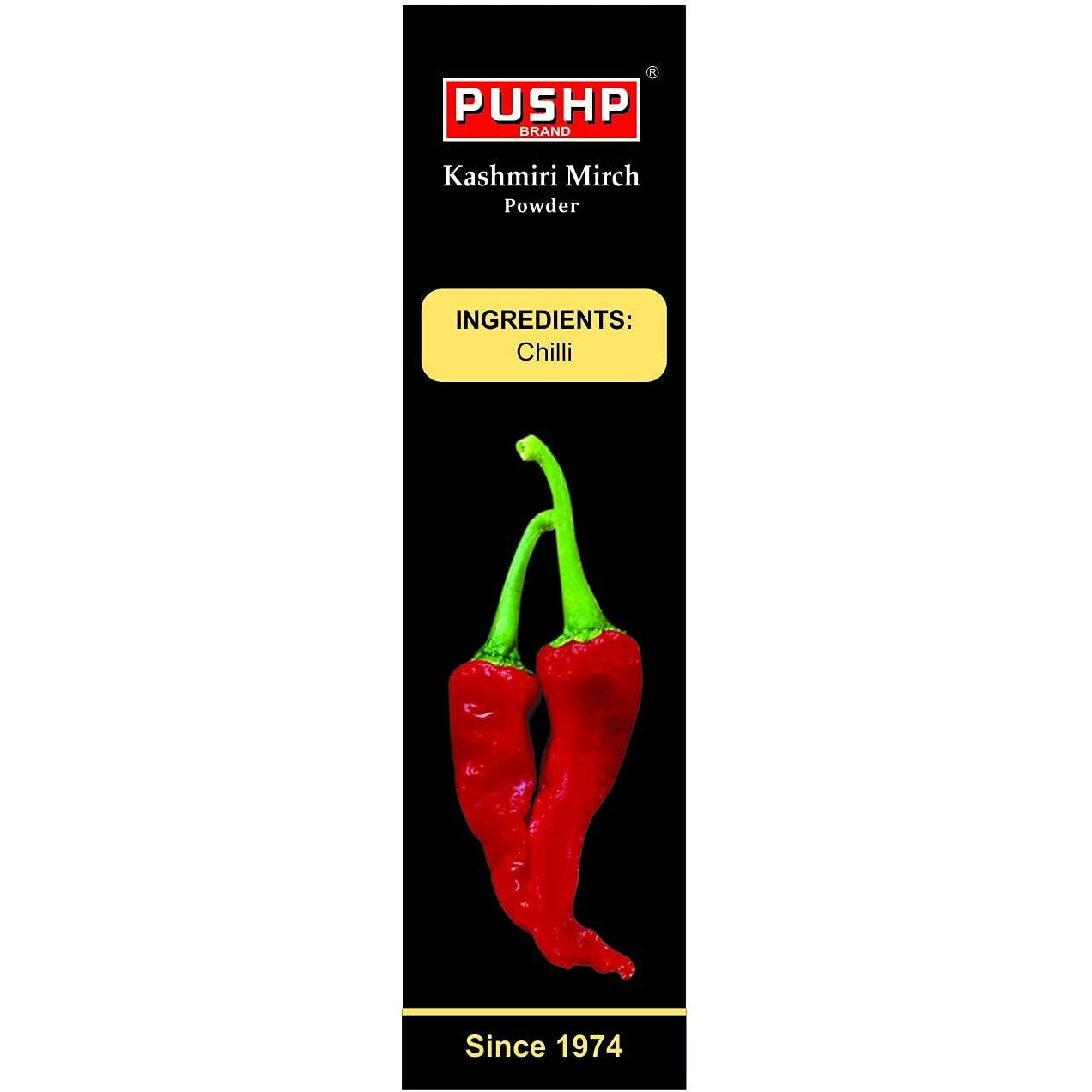 Pushp Brand Kasmiri Red Chilli Powder (100gm Pack of 10)