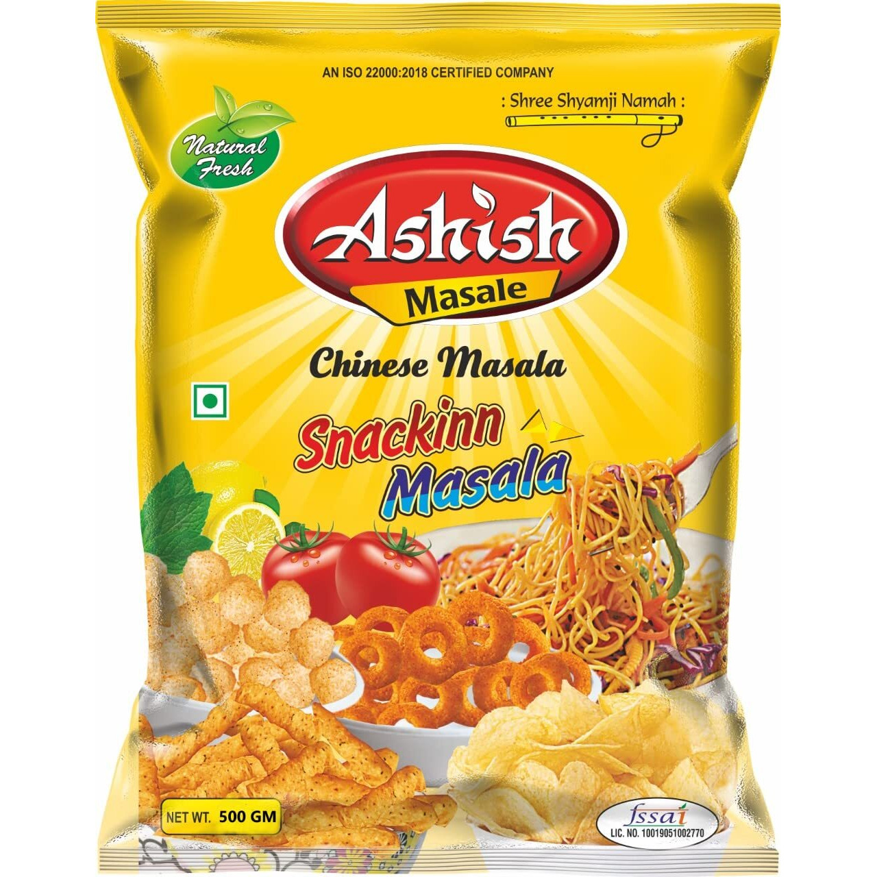 Ashish Snack Masala Powder Seasoning for French Fries Nachos Pasta and MultiPurpose | Chinese Masala 500 Gram (Pack of 1)
