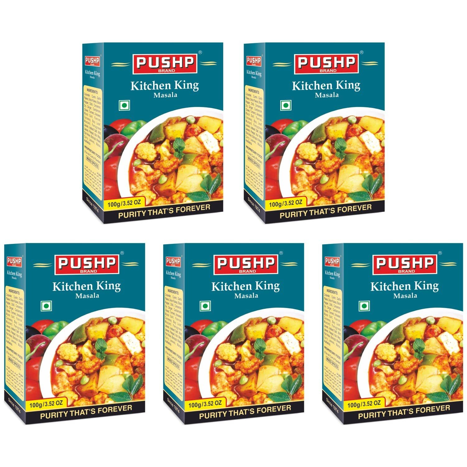 Pushp Brand Kitchen King Box (100g pack) (Pack of 5)