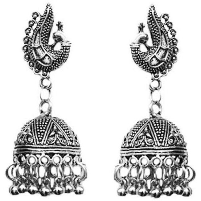 Yellow Chimes Jewellery Set for Women & Girls Traditional Silver Oxidised Jewellery Set Silver Necklace Set for Women | Dori Thread Antique Ganesha Ji Oxidized Necklace Set | Birthday Gift For Girls and Women Anniversary Gift for Wife