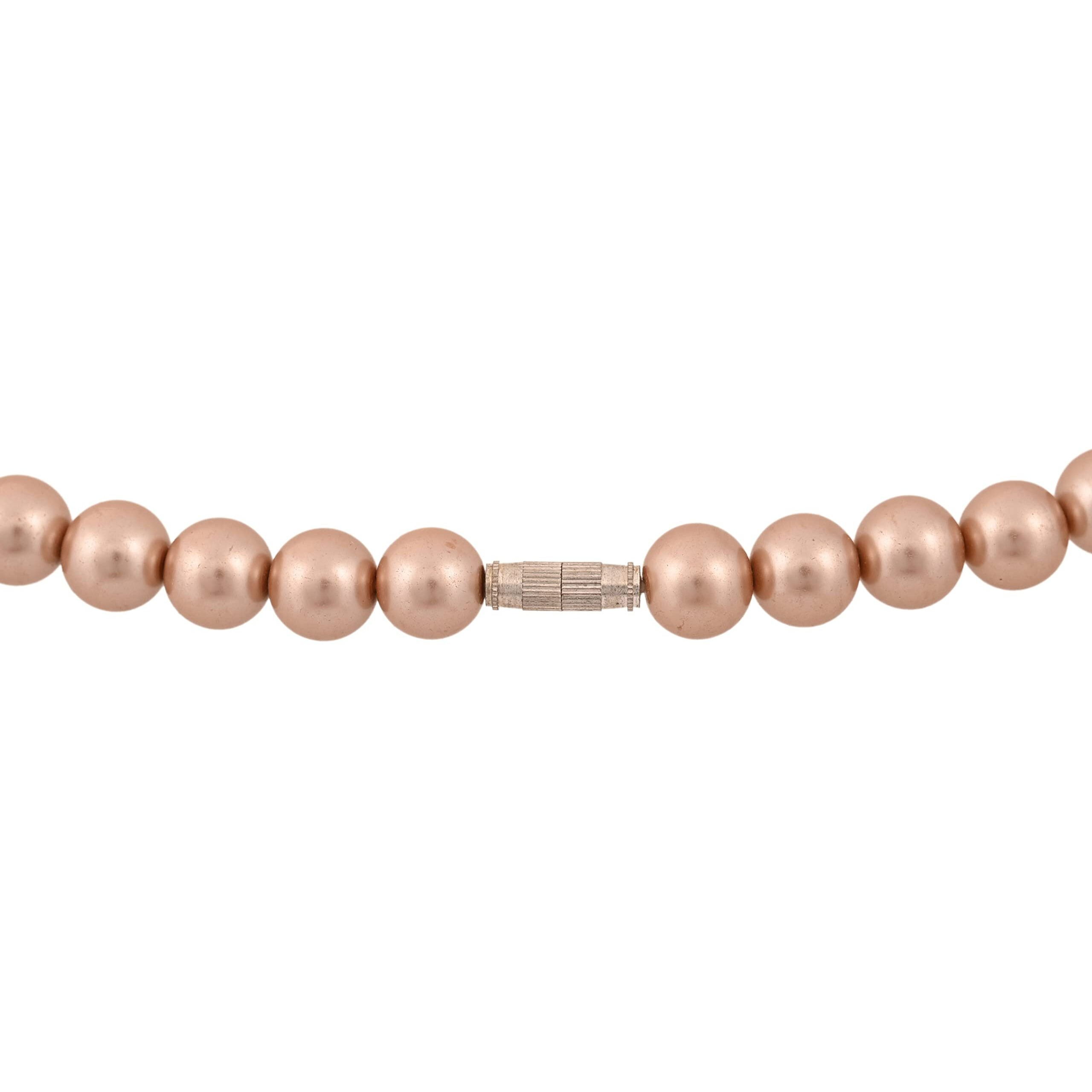 Ratnavali Jewels Imitation Pearl 10MM Bead Size Strand Necklace Pearl Moti Mala Jewellery Set with Earrings for Women Girls