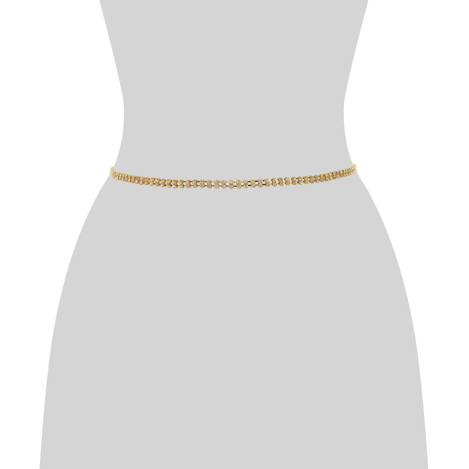 Handicraft Kottage Traditional gold polished kamarpatta, Kamar chain, Kardhani, bellychain, waist chain, hip chain, Kamarband, ottiyanam vaddanam, waist jewellery for women and Girls (double)