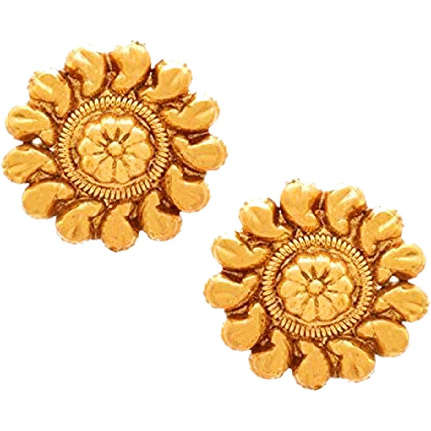 JFL - Jewellery for Less Traditional and Ethnic One Gram Gold Plated Multi Strands Round Gold Bead Necklace for Women & Girls,Valentine