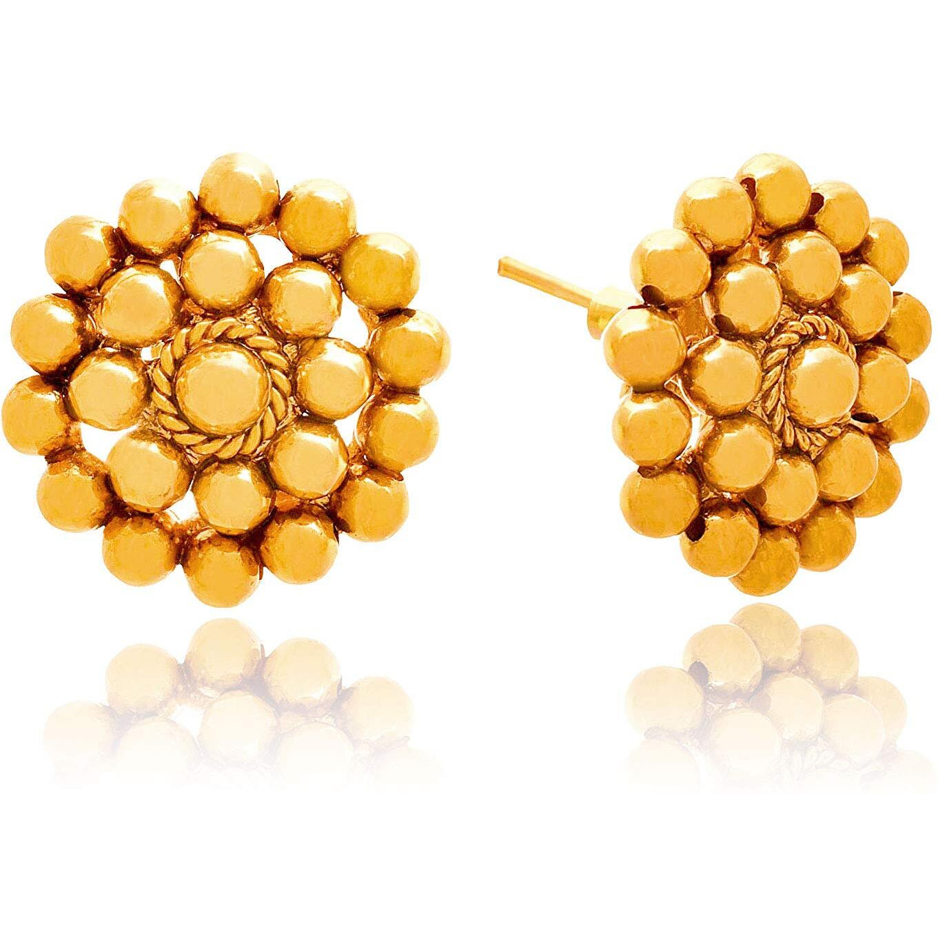 JFL - Jewellery for Less Gold Plated Necklace & Earrings Set For Women (Golden)
