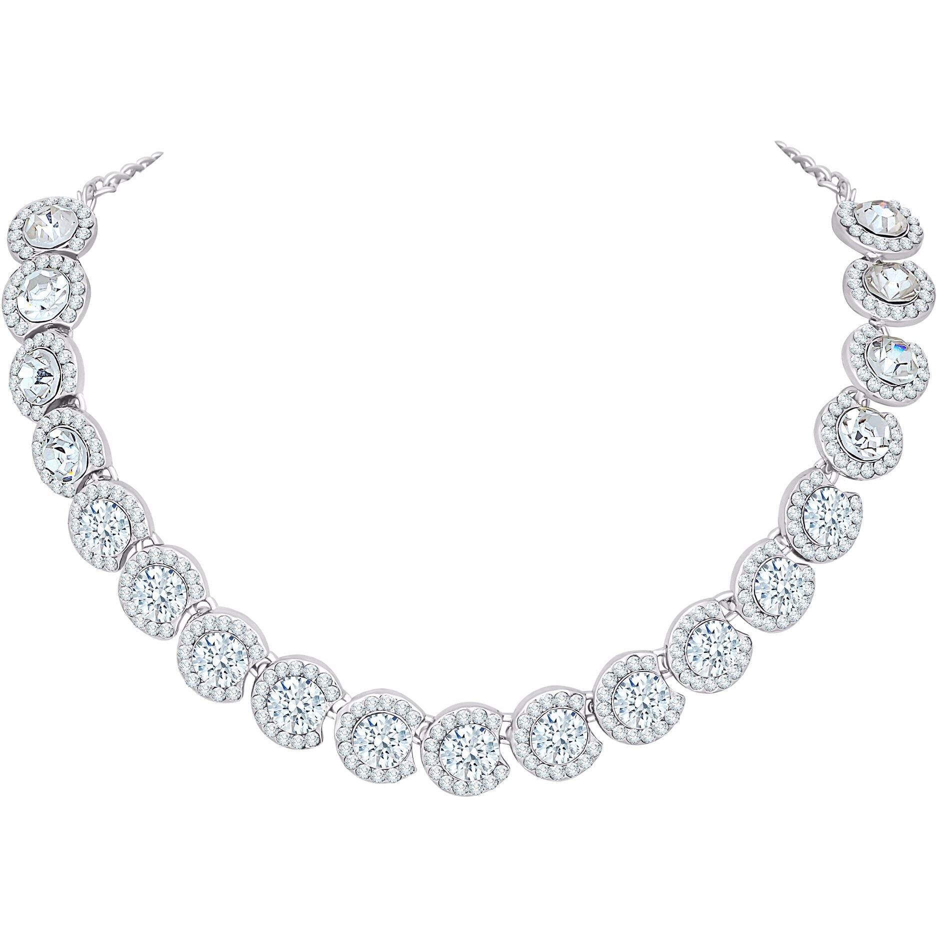 Atasi International Divasa Diamond Silver Plated Alloy Choker Necklace Set with Earrings For Women (R5460)