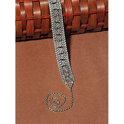 Peora Traditional Jewellery Gold Plated Kundan Silver White Waist Belt Kamar bandh Belly Chain for Women Girls