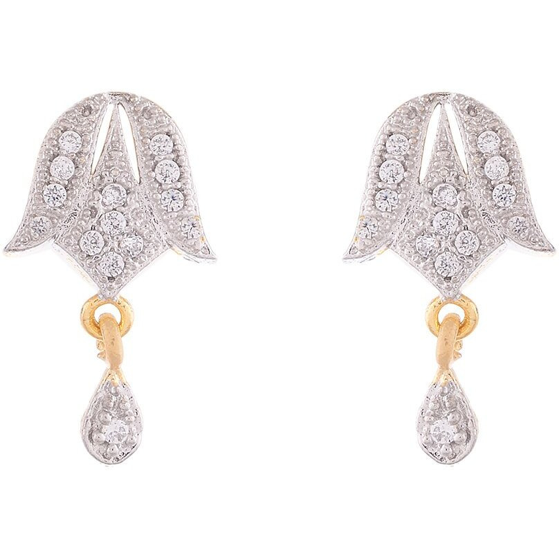 ZENEME Mangalsutra American Diamond Gold Plated Pendant Jewellery with Chain and Earrings for Women