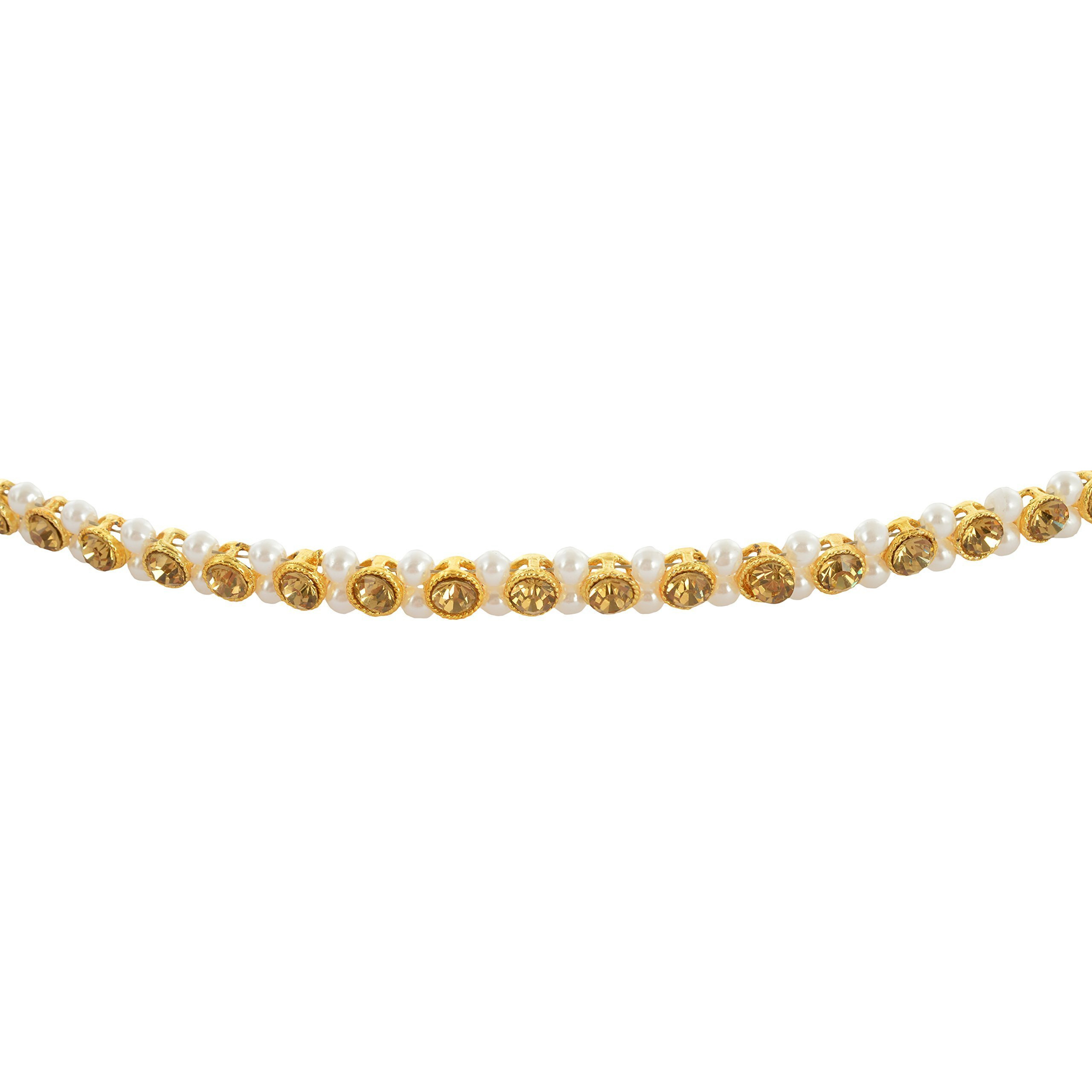 Handicraft Kottage Gold Metal with Stone Belly Chain for Women, Girls (HK-BLCA-20172)