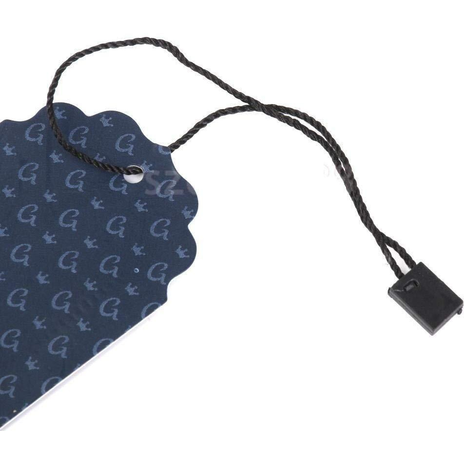 Aakriti Clothing Tag Hang Tag String for Garments 1000 Pcs/Dress Hang Tag String/Cords (Black)