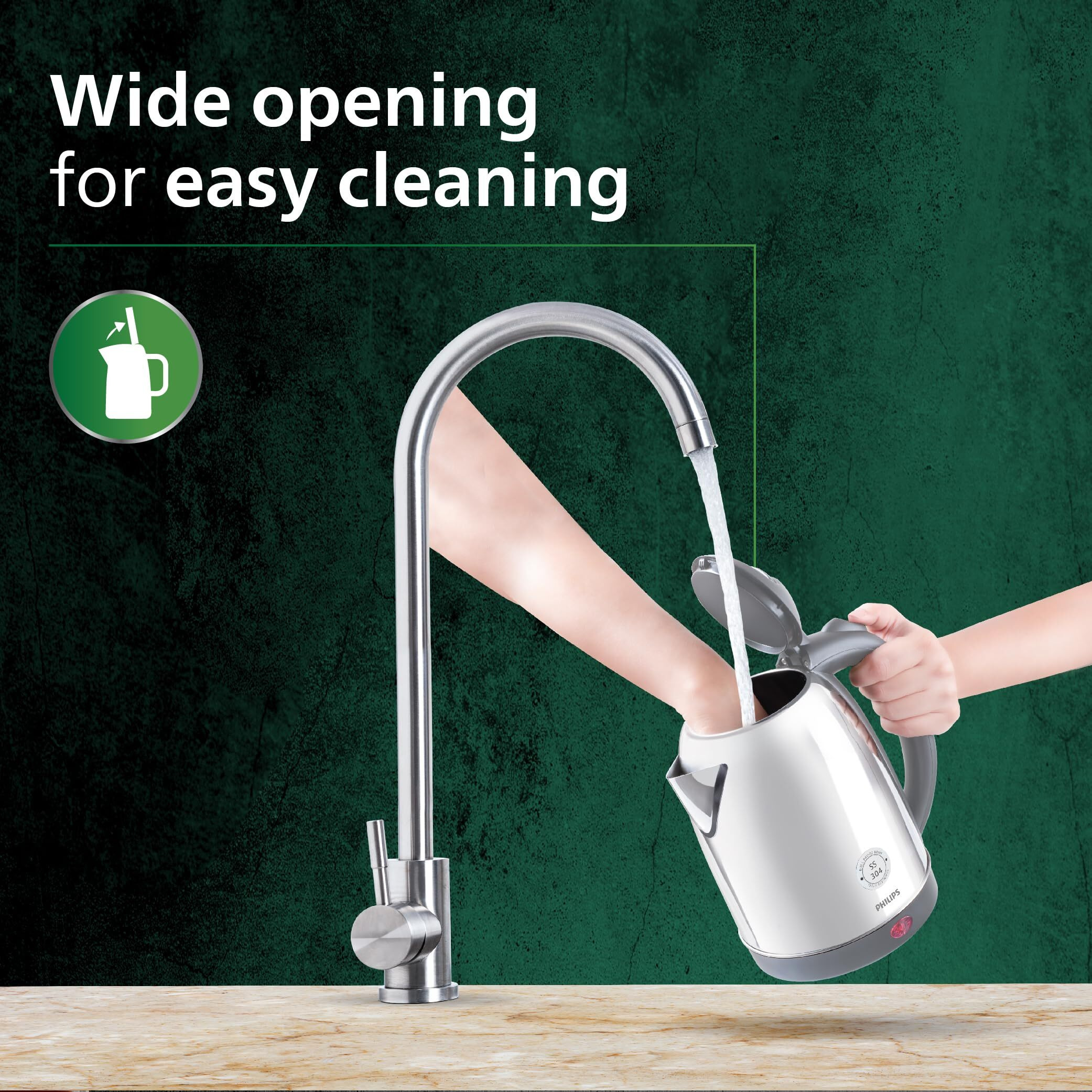 Philips HD 9363/02 1.2 L Kettle with 25% thicker body for longer life, triple safe auto cut off