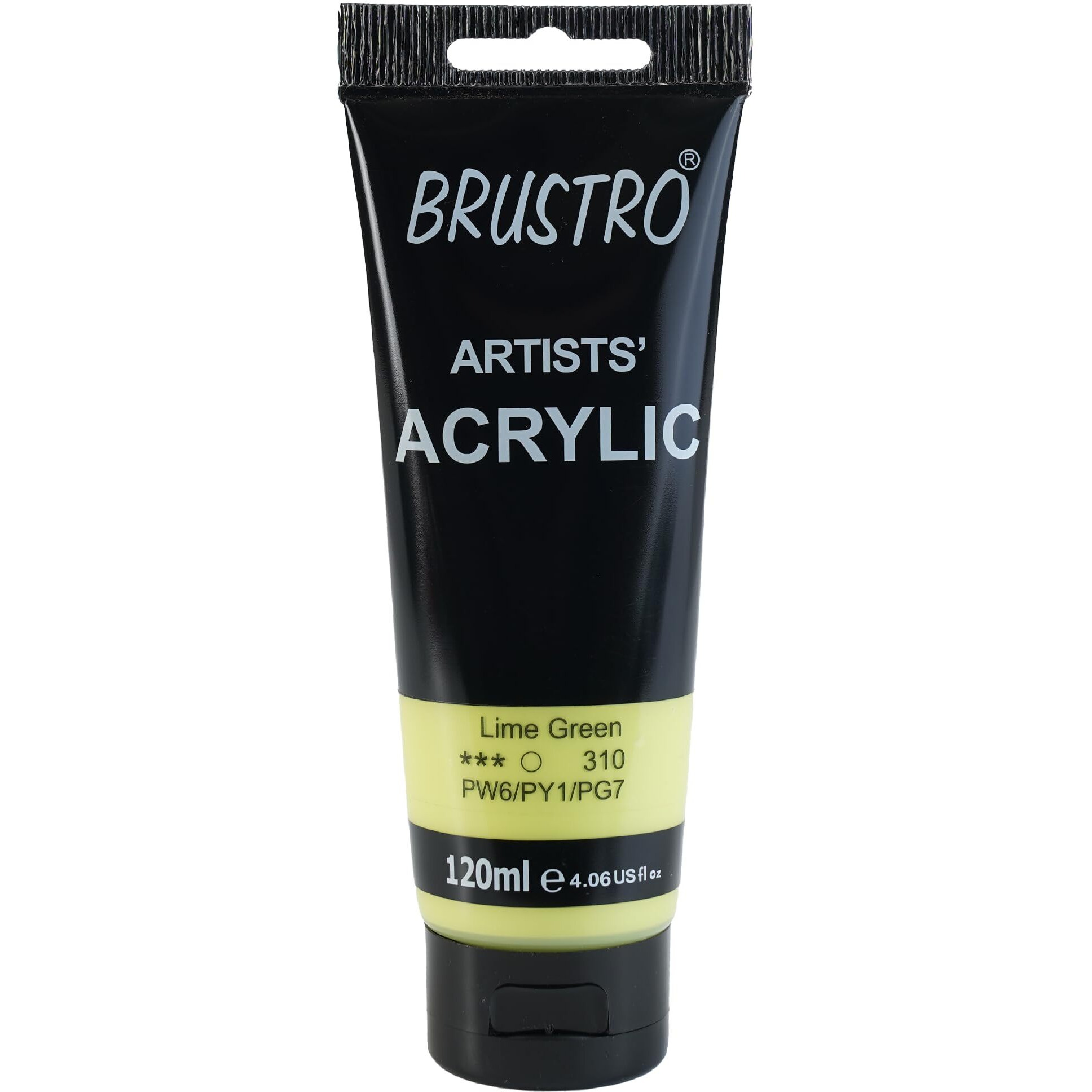 BRUSTRO Artists Acrylic Paint 120ml Lime Green (Pastel Tone)