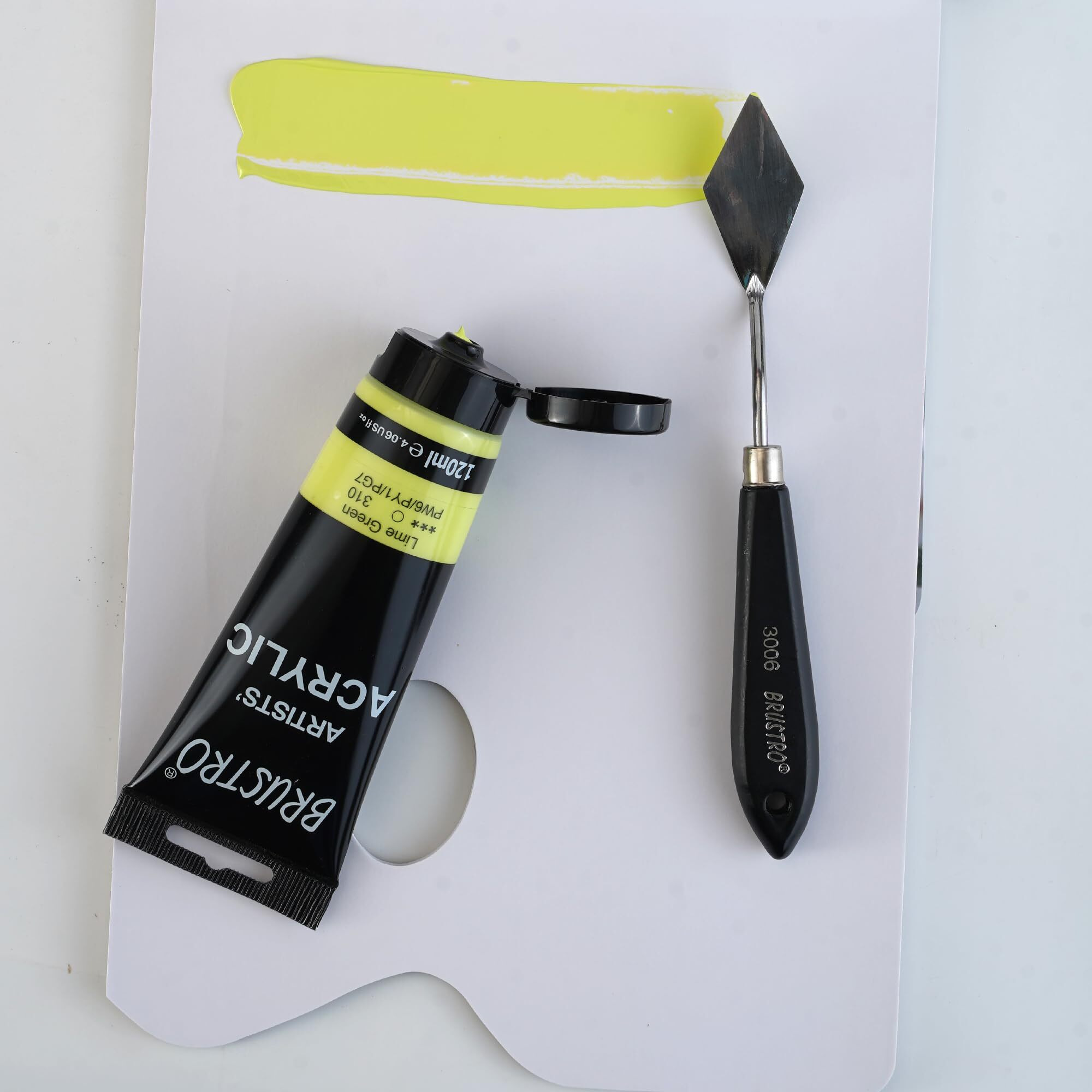 BRUSTRO Artists Acrylic Paint 120ml Lime Green (Pastel Tone)