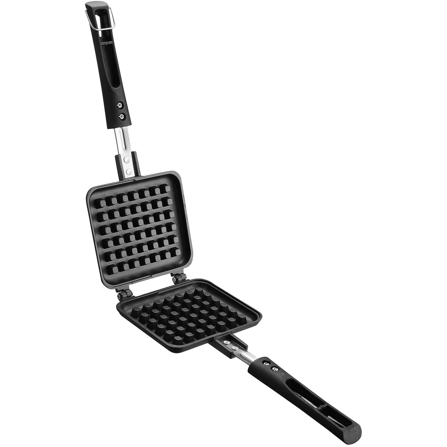 Vinod Zest Die Cast Aluminium Non Stick Waffle Maker | Waffle Pan Cake Maker Machine |Gas Base | 3 Layer Coating | Scratch Proof | 1 Year Warranty, 1000 Watts, Black