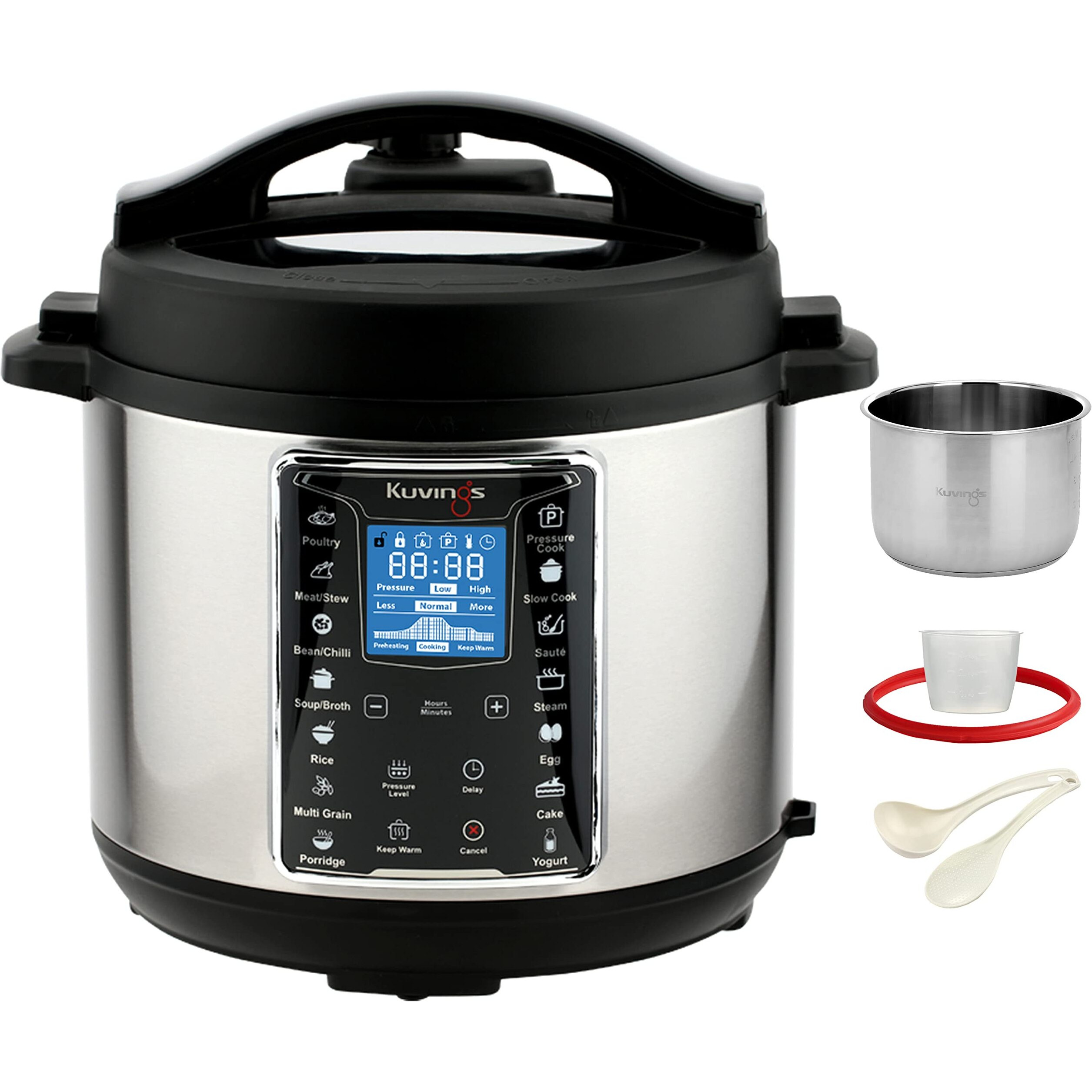 Kuvings Instant Pot 6 Litre Electric Pressure Cooker with Stainless Steel Inner Pot. Pressure Cook, Slow Cook, Saute & More (Kuvings Instant Pot 6L) - Outer Lid