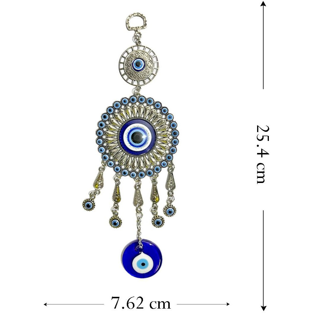 DT DECTONE Evil Eye Hanging For Home Entrance Door Decoration, Mandala Nazar Battu For Home Protection, Good Luck Charm And Prosperity, Blue