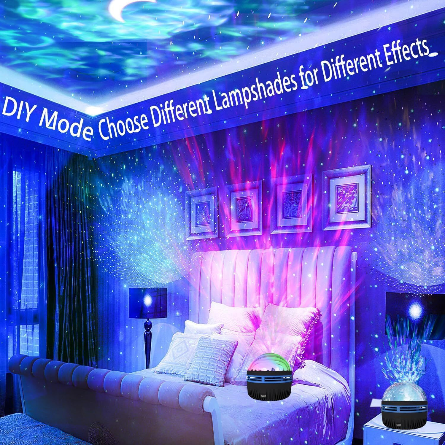 Eloxee Star Projector, Galaxy Light Projector with 14 Light Effects, Night Lights Aurora Projector for Kids Adults Room Decor, Bedroom,Game Rooms, Home Theater, Birthday, Party (Medium)