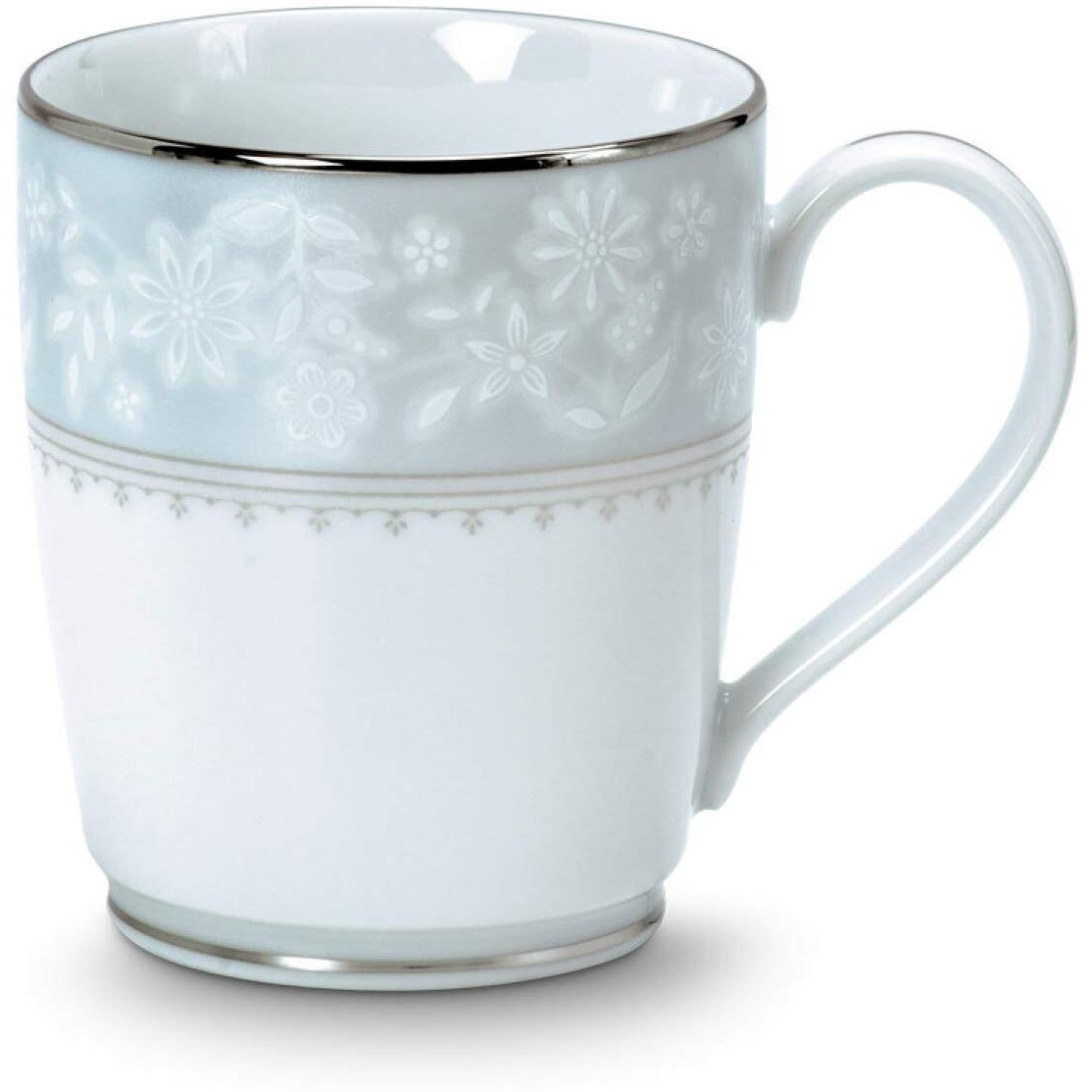 Noritake Japan-Porcelain Tea And Coffee Mug Set Of 6-Kitchen&Dining Luxury Gold Tableware White Tea Mug Cup Set-Winter Sonata Hearth Collection Coffee Tea Set,295 ML