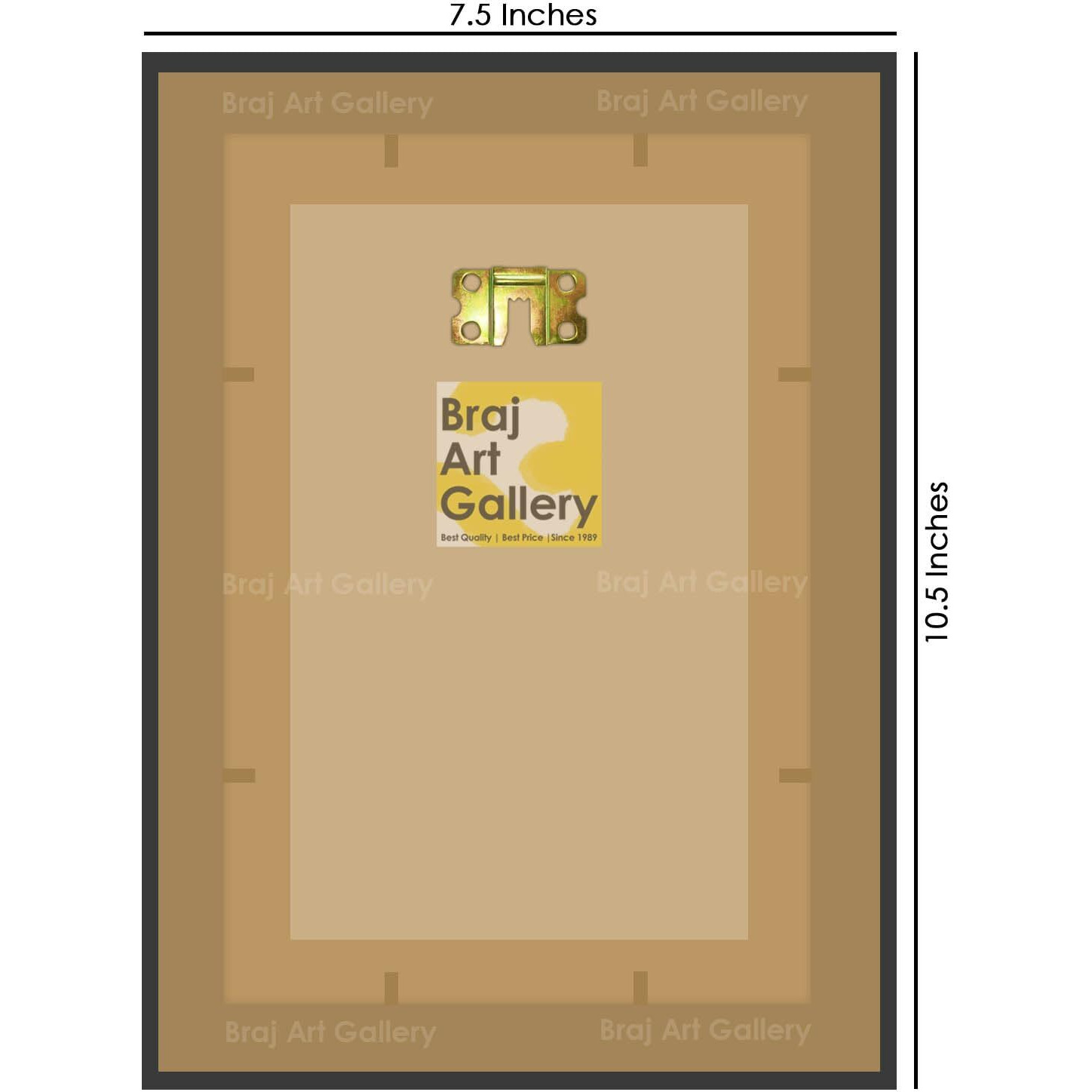 Braj Art Gallery Neem Karoli Baba Graceful Smile Small Photo Frame Size 7.5X10.5 Inches