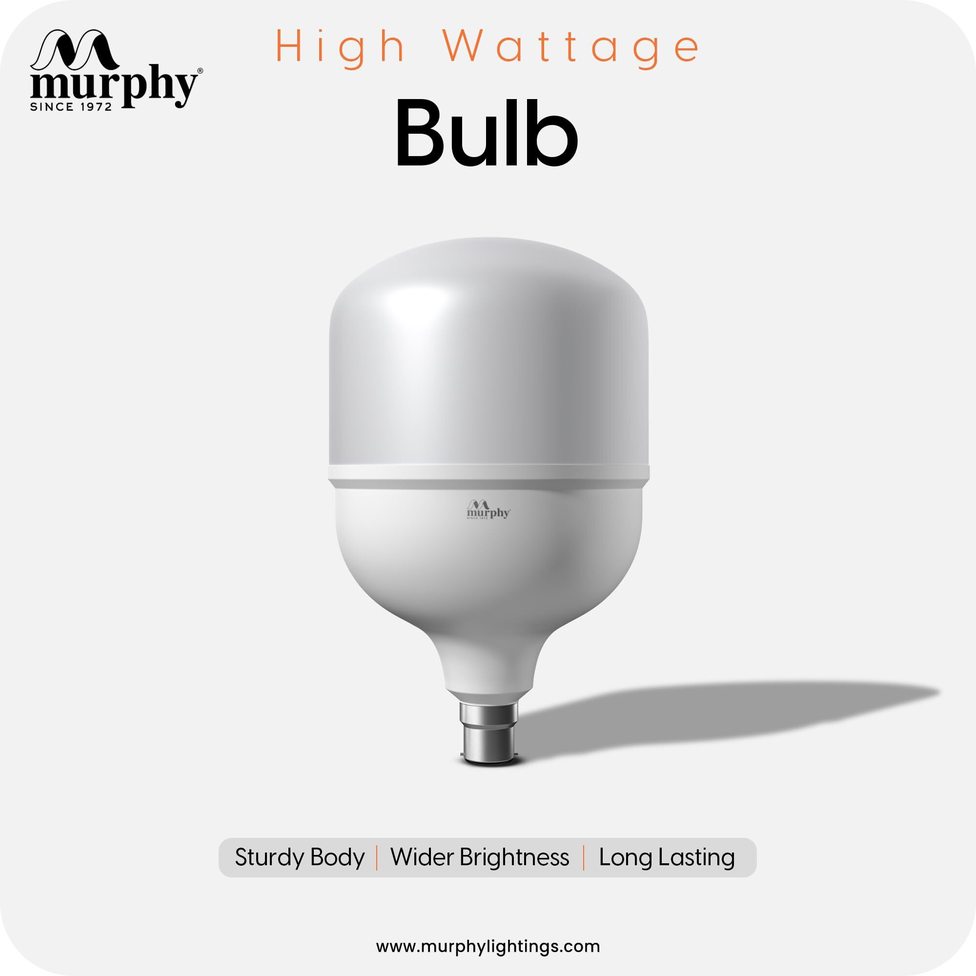Murphy 30-Watts B22 LED Cool White Bulb, Pack of 8