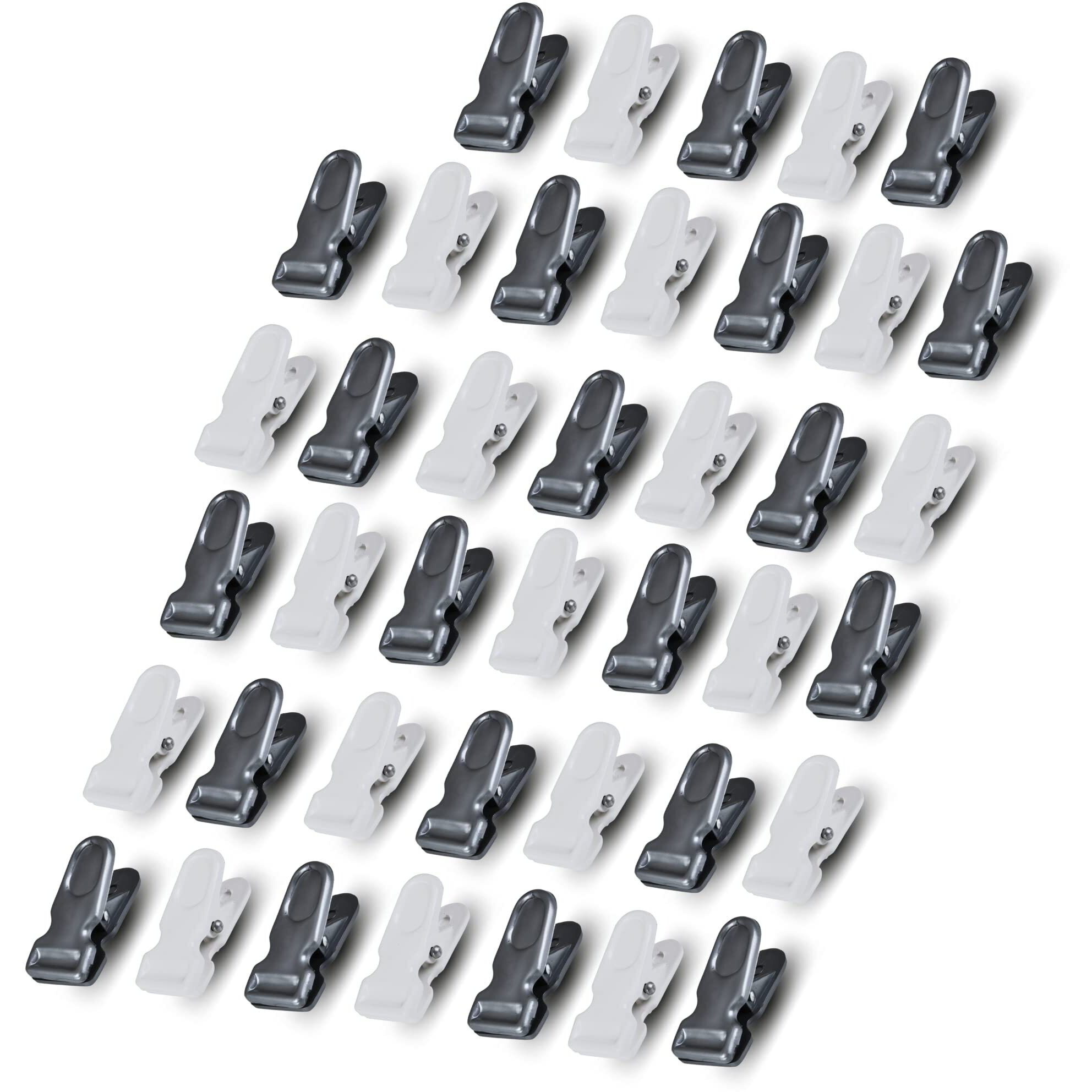 Viguni Cloth Clips (Pack of 40) Heavy Duty Premium Multipurpose Clothes Clip for Indoor and Outdoor, Strong and Durable, Clips for Clothes, Anti Rust Peg, Clothes Drying Pegs Hanger - White/Silver