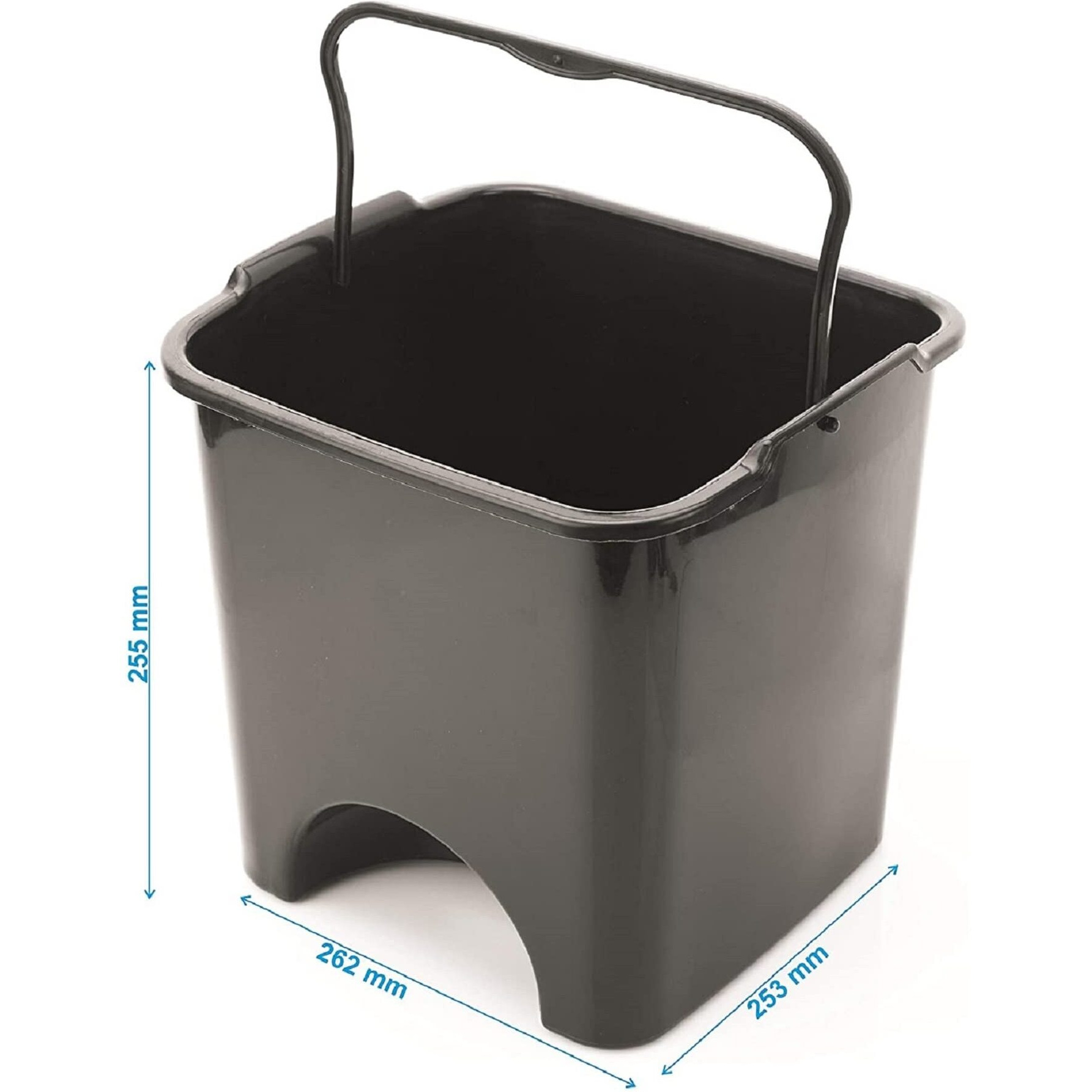 Signoraware Modern Lightweight Dustbin for Home and Office 12Ltr, Green+Blue (Set of 2), Plastic, Step-on