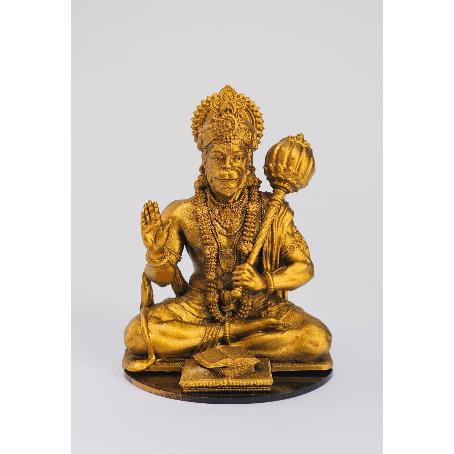 Murti hub Shri Hanuman Idol Bajrang Bali Idol/Shri Hanuman ji Murti to Protect from All Kind of Negative Energy/for Good Luck, Success and Prosperity (Gold)