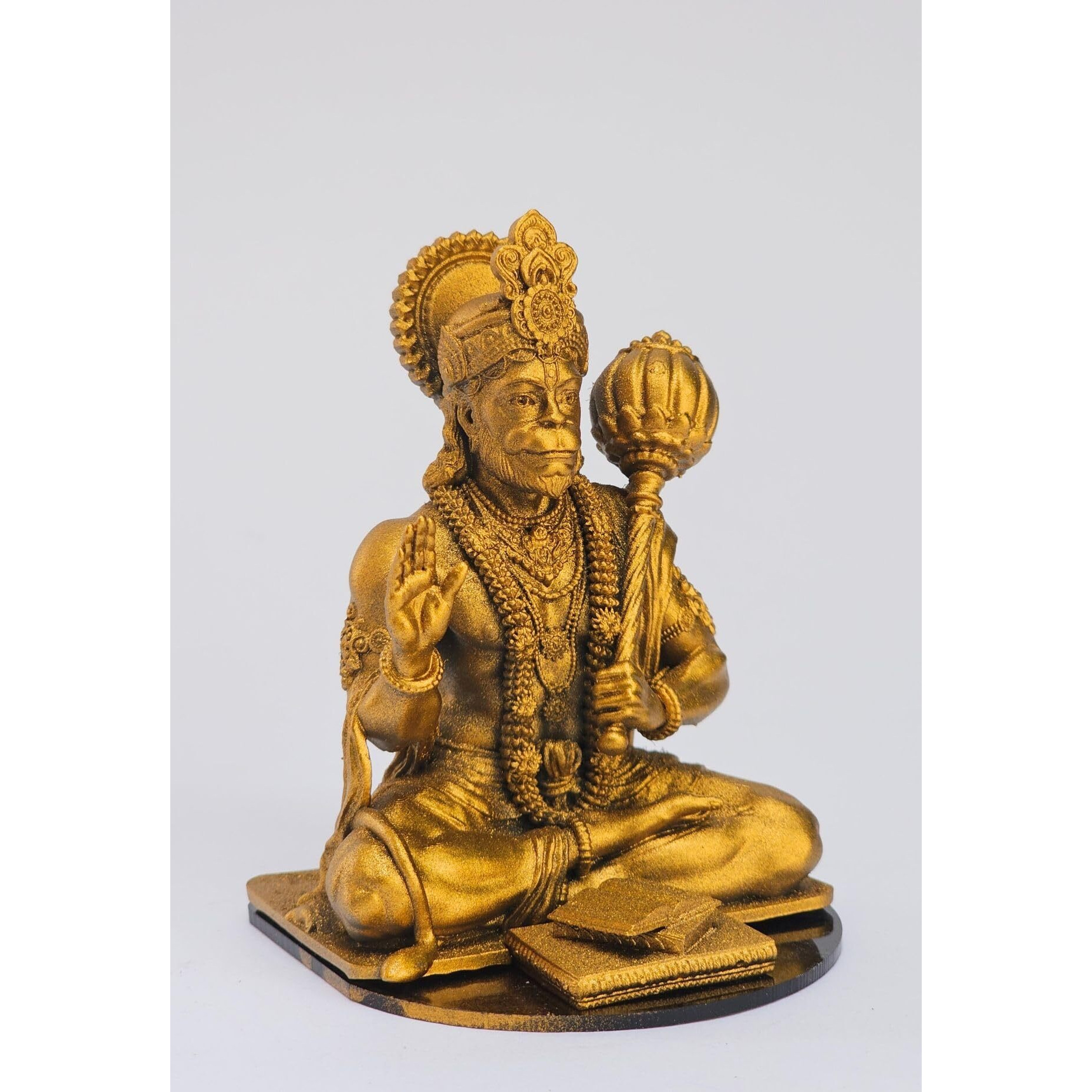 Murti hub Shri Hanuman Idol Bajrang Bali Idol/Shri Hanuman ji Murti to Protect from All Kind of Negative Energy/for Good Luck, Success and Prosperity (Gold)