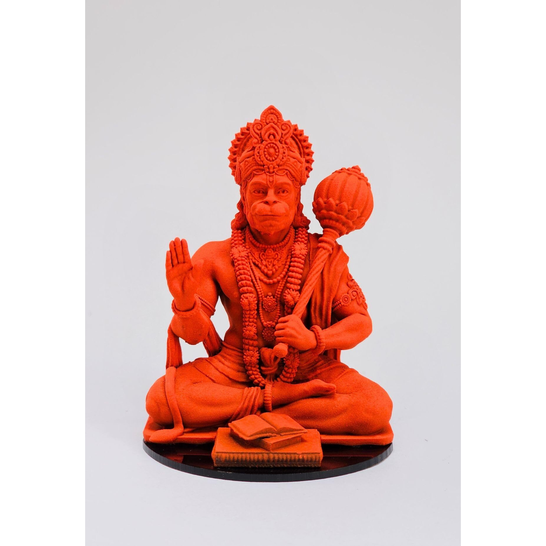 Murti hub Shri Hanuman Idol Bajrang Bali Idol/Shri Hanuman ji Murti to Protect from All Kind of Negative Energy/for Good Luck, Success and Prosperity (Orange)