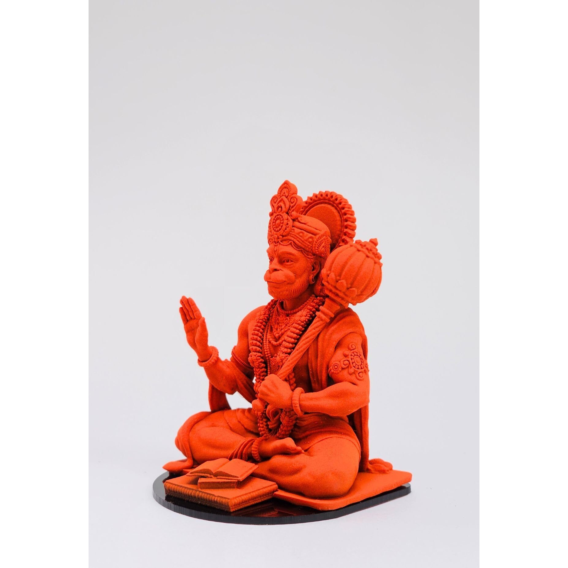 Murti hub Shri Hanuman Idol Bajrang Bali Idol/Shri Hanuman ji Murti to Protect from All Kind of Negative Energy/for Good Luck, Success and Prosperity (Orange)