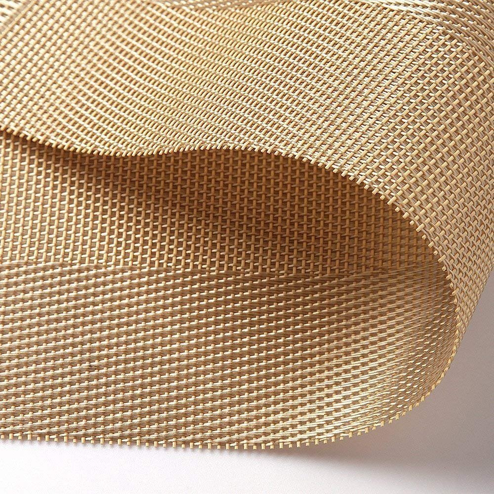 Baskety (Set of 4 PCS) Colorful Place Mats Dining Tablemates Washable Heat Resistant. (Gold)
