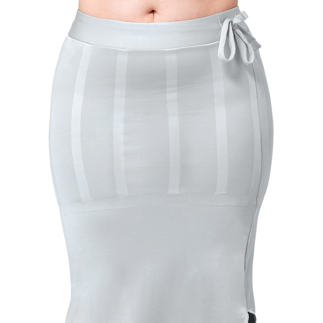dermawear Women Blended Fabric Saree Shapewear Petticoat (Light Grey 3XL)