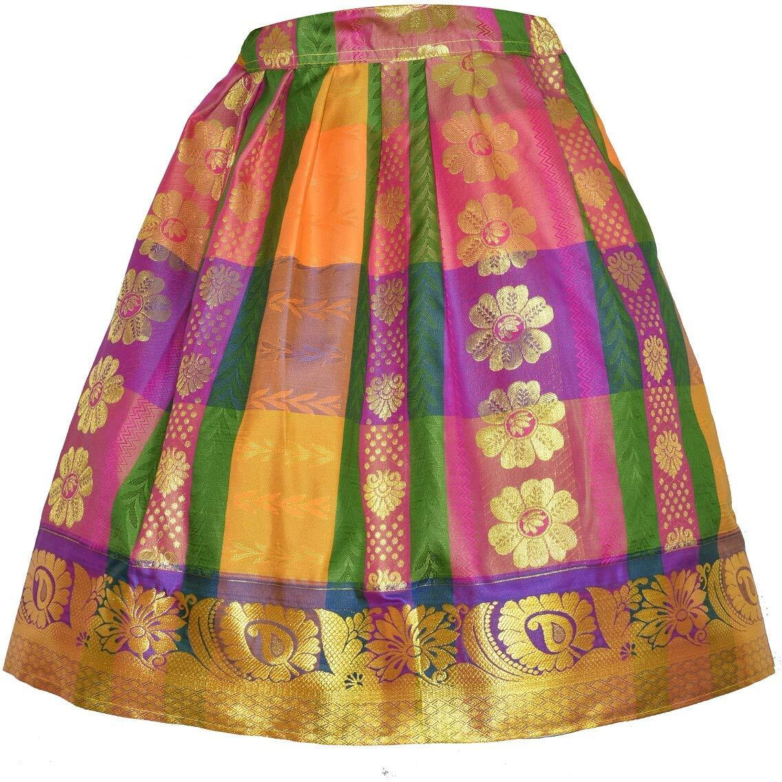 AMIRTHA FASHION Girls Traditional Rudhura Half Sarees (6-7 Years_AMFRHSG5_28)