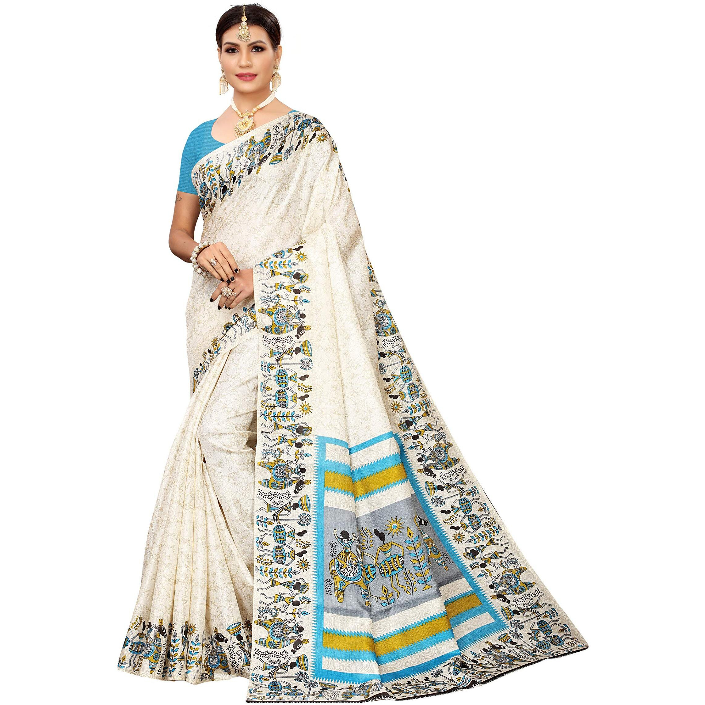 Yashika Women khadi saree SDPL-VIVO SKY BLUE